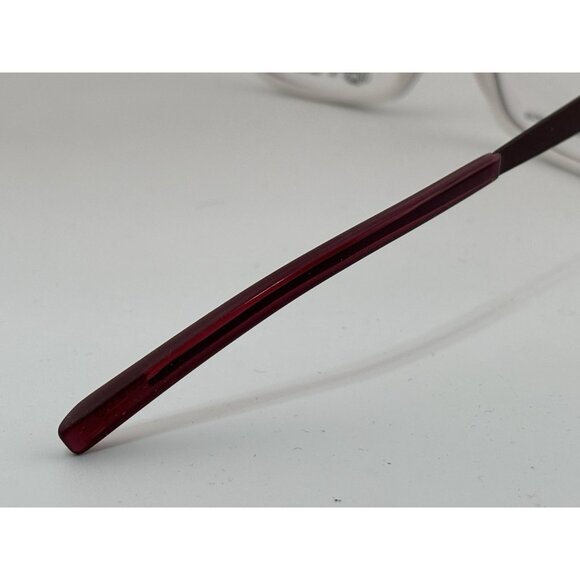 LIGHTEC - Morel France 7900L 55-16-135 PP 042 Red & White Eyeglass Frames - Picture 7 of 9
